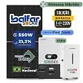 Gerador de Energia Solar Hibrido Luxpower com Bateria Laje Inclinação SGF 8,8KWP FINAME 550W ECO HIBRIDO 7.5KW 220V DC48V BAT. LITIO 14,3kWh