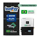 Gerador de Energia Solar Hibrido Luxpower Sem Estrutura SGF 6,6KWP FINAME 550W ECO HIBRIDO 5KW 220V DC48V SEM BATERIA