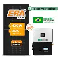 Gerador de Energia Solar Hibrido Luxpower sem Bateria Sem Estrutura SGF 8,68KWP ERA BLACK 620W ECO HIBRIDO 5KW 220V DC48V SEM BATERIA
