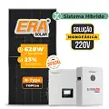 Gerador de Energia Solar Hibrido Luxpower Laje Inclinação SGF 14,88KWP ERA BIF 620W GEN-LB-EU 10KW AC 220 MONO DC48V BAT. LITIO 15,36kWh