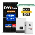 Gerador de Energia Solar Off Grid Interativo Luxpower Sem Estrutura SGF 8,54KWP DAH 610W WPV 5KW AC 220 MONO DC48V BAT. LITIO 5,12kWh