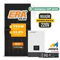 Gerador de Energia Solar Retrofit Luxpower Sem Estrutura SGF 1,4KWP ERA 700W WPV 5KW AC 220 MONO DC48V BAT. LITIO 4,8kWh