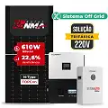 Gerador de Energia Solar Retrofit Luxpower Sem Estrutura SGF 3,66KWP RONMA 610W SNA-BR 5KW AC TRIF. 220V DC48V BAT. LITIO 20,48kWh