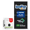 Gerador de Energia Solar On Grid Growatt Telhado Fibro Parafuso Madeira SGF 18,70KWP BALFAR FINAME 550W MOD X2 15KW 2MPPT TRIF 380V