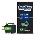 Gerador de Energia Solar Microinversor Growatt Telhado Fibro Parafuso Metal SGF 6,60KWP BALFAR FINAME 550W NEO 2.25KW 4MPPT MONO 220V