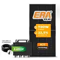 Gerador de Energia Solar Microinversor Growatt Telhado Metálico Mini Trilho SGF 8,4KWP ERA HJT BIFACIAL 700W NEO 2.25KW 4MPPT MONO 220V COM CABO