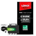 Gerador de Energia Solar Microinversor Growatt Laje Inclinação SGF 2,58KWP LONGI 645W HPBC NEO 2.25KW 4MPPT MONO 220V COM CABO
