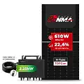 Gerador de Energia Solar Microinversor Growatt Sem Estrutura SGF 2,44KWP RONMA 610W BIFACIAL NEO 2.25KW 4MPPT MONO 220V COM CABO