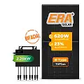 Gerador de Energia Solar Microinversor Growatt Telhado Metálico Mini Trilho SGF 4,96KWP ERA BLACK FRAME 620W NEO 2.25KW 4MPPT MONO 220V