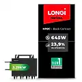 Gerador de Energia Solar Microinversor Growatt Sem Estrutura SGF 2,58KWP LONGI 645W HPBC NEO 2.25KW 4MPPT MONO 220V