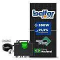 Gerador de Energia Solar Microinversor Growatt Telhado Fibro Parafuso Metal SGF 6,6KWP BALFAR FINAME 550W NEO 2KW 4MPPT MONO 220V COM CABO