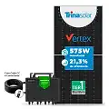Gerador de Energia Solar Microinversor Growatt Telhado Cerâmico Gancho SGF 18,4KWP TRINA VERTEX 575W NEO 2KW 4MPPT MONO 220V COM CABO