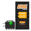 Gerador de Energia Solar Microinversor Growatt Telhado Fibro Parafuso Madeira SGF 2,36KWP ERA N-TYPE MONO 590W NEO 2KW 4MPPT MONO 220V