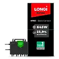 Gerador de Energia Solar Microinversor Growatt Sem Estrutura SGF 2,58KWP LONGI 645W HPBC NEO 2KW 4MPPT MONO 220V