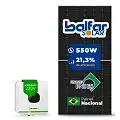 Gerador de Energia Solar On Grid Growatt Telhado Metálico Mini Trilho SGF 3,30KWP BALFAR FINAME 550W MIC X2 3KW 1MPPT MONO 220V