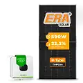 Gerador de Energia Solar On Grid Growatt Laje Inclinação SGF 4,72KWP ERA N-TYPE MONO 590W MIC X2 3KW 1MPPT MONO 220V