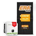 Gerador de Energia Solar On Grid Growatt Telhado Fibro Parafuso Madeira SGF 75,52KWP ERA N-TYPE MONO 590W MID X2 50KW 4MPPT TRIF 380V