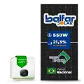 Gerador de Energia Solar On Grid Growatt Telhado Fibro Parafuso Metal SGF 5,50KWP BALFAR FINAME 550W MIN X2 6KW 2MPPT MONO 220V