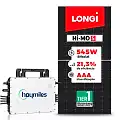 Gerador de Energia Solar On Grid Hoymiles Telhado Ondulado SGF 2,18KWP LONGI BIFACIAL 545W HMS 2KW 4MPPT MONO 220V COM CABO 