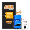 Gerador de Energia Solar Off Grid Interativo Must Telhado Cerâmico Gancho SGF 4,96KWP ERA BLACK 620W PV29 LHP 5KW AC120V DC48V BAT. LITIO