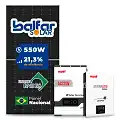 Gerador de Energia Solar Off Grid Interativo Must Telhado Fibro Parafuso Metal SGF 6,6KWP FINAME 550W PV29 HP 5KW AC220V DC48V BAT. LITIO 5.12KWH 100A