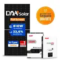 Gerador de Energia Solar Off Grid Interativo Must Telhado Metálico Perfil 55cm Mini SGF 2,44KWP DAH SOLAR 610W VHM 2KW AC220V DC48V