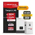 Gerador de Energia Solar Retrofit Luxpower Sem Estrutura SGF 3,66KWP SUNOVA 610W WPV 5KW AC TRIF. 380V DC48V BAT. LITIO 20,48kWh