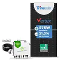 Gerador de Energia Solar On Grid SAJ Sem Estrutura SGF 8,05KWP TRINA VERTEX 575W M2 2.25KW 4MPPT MONO 220V COM CABO