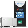 Gerador de Energia Solar On Grid SAJ Sem Estrutura SGF 57,50KWP TRINA VERTEX 575W SAJ T4 50KW 4MPPT TRIF 380V