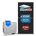Gerador de Energia Solar On Grid Sungrow Telhado Metálico Mini Trilho SGF 109,44KWP HONOR N-TYPE 570W SG P2-LV 25KW 3MPPT TRIF 220V