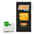 Gerador de Energia Solar On Grid Sungrow Telhado Cerâmico Gancho SGF 6,20KWP ERA N-TYPE MONO 620W SG RS-L 5KW 2MPPT MONO 220V