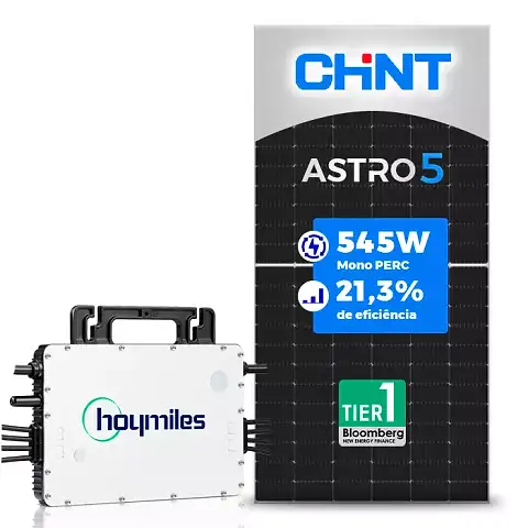 Gerador de Energia Solar On Grid Hoymiles Sem Estrutura SGF 3,27KWP ASTRONERGY MONO 545W HMS 2KW 4MPPT MONO 220V