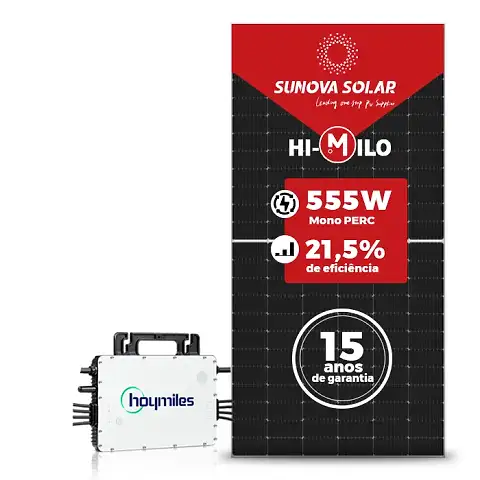 Kit Gerador Hoymiles com Sunova 555W