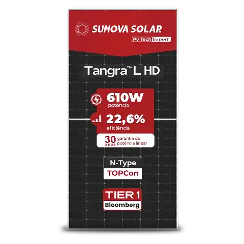 Foto 5 - Gerador de Energia Solar Grid Zero Sungrow Laje Inclinação SGF 43,92KWP SUNOVA N-TYPE MONO 610W SG P2 36KW 4MPPT TRIF 380V