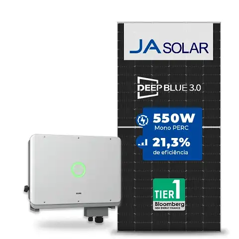 Gerador de Energia Solar On Grid SAJ Sem Estrutura SGF 26,4KWP JA MONO 550W SAJ T4 25KW 4MPPT TRIF 220V