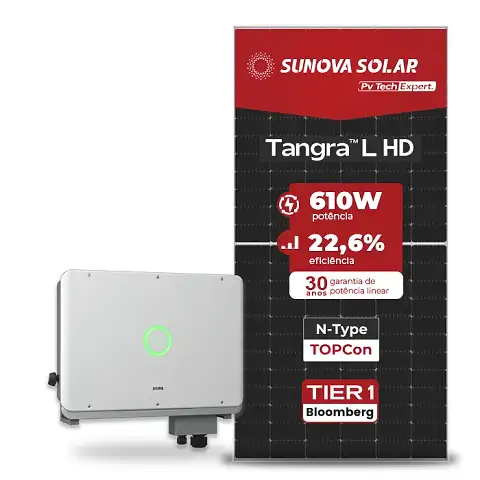 GERADORES SAJ COM PAINÉIS SUNOVA 610