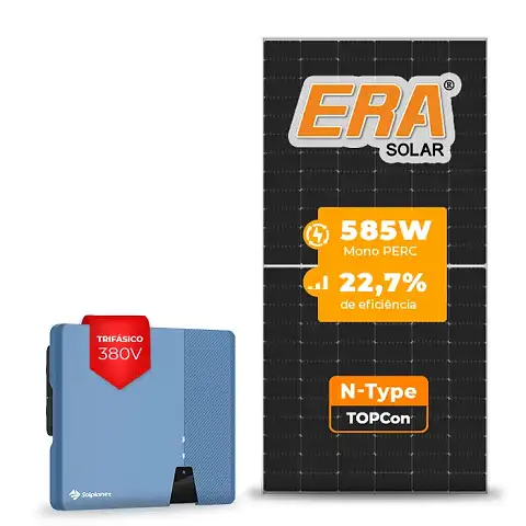 Gerador de Energia Solar On Grid Solplanet Sem Estrutura SGF 26,91KWP ERA N-TYPE MONO 585W ASW 20KW 2MPPT TRIF 380V