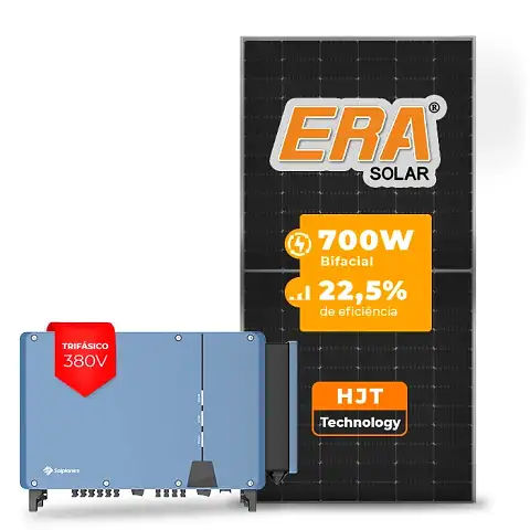 Gerador de Energia Solar On Grid Solplanet Telhado Cerâmico Gancho SGF 92,40KWP ERA HJT BIFACIAL 700W ASW 75KW 8MPPT TRIF 380V