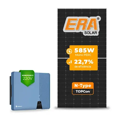 Gerador de Energia Solar On Grid Solplanet Sem Estrutura SGF 11,70KWP ERA N-TYPE MONO 585W ASW 10KW 3MPPT MONO 220V