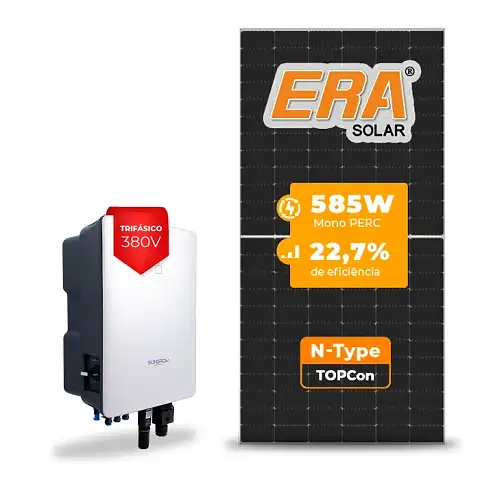 Gerador de Energia Solar On Grid Sungrow Sem Estrutura SGF 18,72KWP ERA N-TYPE MONO 585W SG 15KW 2MPPT TRIF 380V