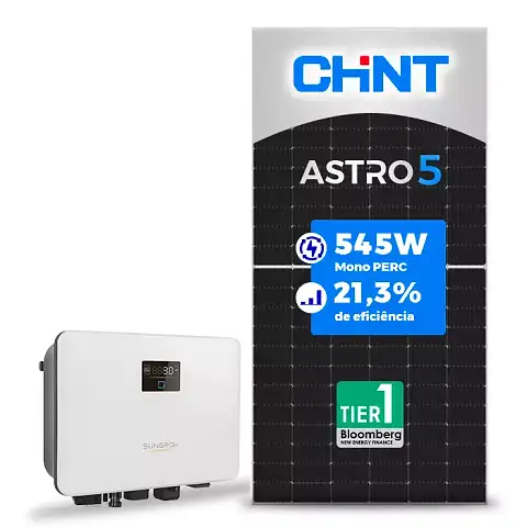 Gerador de Energia Solar On Grid Sungrow Sem Estrutura SGF 14,715KWP ASTRONERGY MONO 545W SG RS 10KW 3MPPT MONO 220V