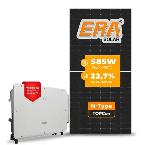 Gerador de Energia Solar On Grid Sungrow Sem Estrutura SGF 292,50KWP ERA N-TYPE MONO 585W SG P2 75KW 8MPPT TRIF 380V