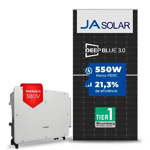 Gerador de Energia Solar On Grid Sungrow Laje Inclinação SGF 165KWP JA MONO 550W SG CX 110KW 12MPPT TRIF 380V