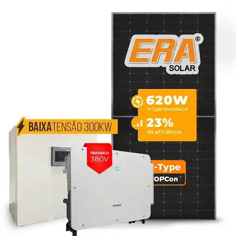 Gerador de Energia Solar Mercado Livre Sungrow Baixa Tensão Sem Estrutura SGF 105,40KWP ERA N-TYPE MONO 620W SG P2 75KW 8MPPT TRIF 380V