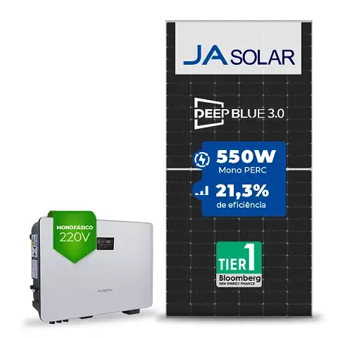 Gerador de Energia Solar On Grid Sungrow Sem Estrutura SGF 10,45KWP JA MONO 550W SG RS-L 10KW 3MPPT MONO 220V