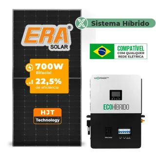 Gerador de Energia Solar Hibrido Luxpower Sem Estrutura SGF 8,4KWP ERA 700W ECO HIBRIDO 5KW 220V DC48V SEM BATERIA