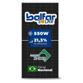 Painel Solar Finame Nacional BS72M-550W BALFAR MONOCRISTALINO 144 CELULAS NACIONAL