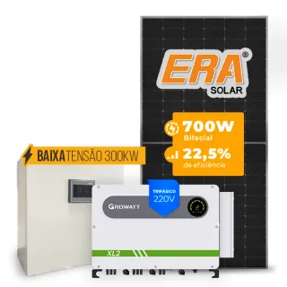 Gerador de Energia Solar Mercado Livre Growatt Baixa Tensão Sem Estrutura SGF 95,20KWP ERA HJT BIFACIAL 700W MAX XL2 75KW 8MPPT TRIF 220V