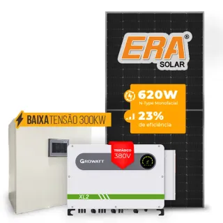 Gerador de Energia Solar Mercado Livre Growatt Baixa Tensão Sem Estrutura SGF 81,84KWP ERA N-TYPE MONO 620W MAX 75KW 7MPPT TRIF 380V