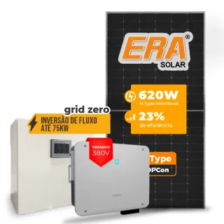 Gerador de Energia Solar Inversão de Fluxo Sungrow Sem Estrutura SGF 54,56KWP ERA N-TYPE MONO 620W SG P2 50KW 4MPPT TRIF 380V